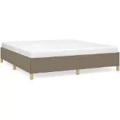 vidaXL Bettgestell ohne Matratze Taupe 160x200 cm Stoff