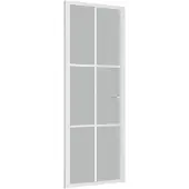 vidaXL Innentür 76x201,5 cm Weiss Mattglas und Aluminium