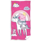 Carbotex PHU Peppa Wutz Unicorn Strandtuch / Badetuch, 70x140 cm