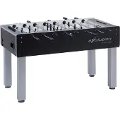 Winsport Garlando, Tischfußball Kickertisch "G-500 Evolution", schwarz / silber, Profistangen (PR)