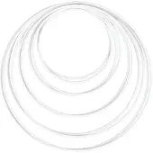 Rayher Hobby Materialen Metallringe-Set beschichtet weiß 10 St.