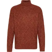 Bugatti Rollkragenpullover mit 3-D-Rautenmuster