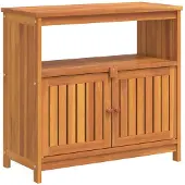vidaXL Garten-Konsolentisch 80x35x75 cm Massivholz Akazie
