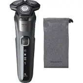 Philips SHAVER Series 5000 S5587/10 Elektrischer Nass- und Trockenrasierer, Rotationstrasierer, Grau, SteelPrecision, SkinIQ, SH71, 2 Jahr(e), Akku