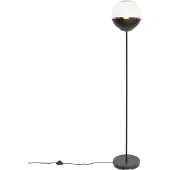 QAZQA Retro-Stehleuchte schwarz mit klarem Glas - Eclipse
