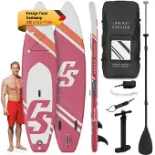 Capital Sports Lanikai Cruiser 10.8 aufblasbares Stand Up Paddleboard , SUP-Board , 330 x 77 x 15 cm , inklusive Rucksack & Reparatur-Kit , rostrot