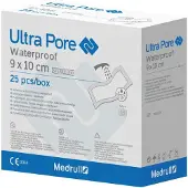 Medrull Ultra Pore Waterproof Wundverband / Dusch-Pflaster wasserfest, Steril 9x10cm, 50 St einzeln verpackt 25