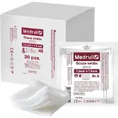 Medrull Mulltupfer - Steril Nicht klebende Wundauflagen Extra saugfähig -8-lagig 5x20 St