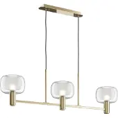 Maytoni Pendelleuchte Vision in Gold und Transparent E14 3-flammig