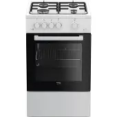 Beko FSG52020FW Küchenherd Freistehender Herd Gaskochfeld Schwarz Weiß