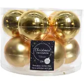 Kaemingk Christbaumkugeln Light Gold 5 x glänzend & 5 x matt Ø 6 cm aus Glas - 10er Set