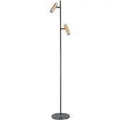 Highlight Stehlampe Trend 2-flammig schwarz mit Messing