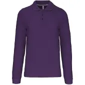 Kariban Herren Polo-Shirt Langarmshirt Poloshirt Langarm Polohemd, Größe:M, Farbe:Schwarz