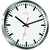 Hermle Bahnhofsuhr Funkwerk Edelstahl - Modell: 30471-000870