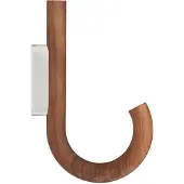 Gejst Hook Kleiderhaken Walnuss/Chrom - , Holz, Metall