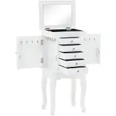 vidaXL Schmuckschrank Weiß