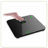 Little Balance Kinetic Premium, Elektronische Personenwaage, 180 kg, 100 g, Schwarz, 6 kg, kg, lb