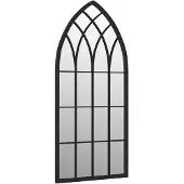 vidaXL Gartenspiegel Schwarz 70x30 cm Eisen