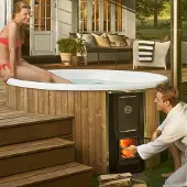 Skargards Hot Tubs Skargards Rojal 190 DualBurn Perlweiß (Für 5-7 Personen)