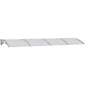 vidaXL Türvordach Grau 350 x 100 cm Polycarbonat