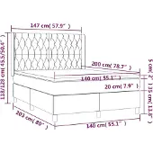 vidaXL Boxspringbett mit Matratze Rosa 140x200 cm Samt