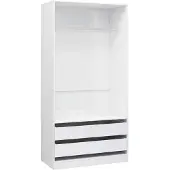 vidaXL Kleiderschrank Hochglanz-Weiß 100x50x200 cm Holzwerkstoff