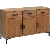 vidaXL Sideboard Braun 110x35x70 cm Massivholz Kiefer
