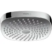 Hansgrohe Croma Select E, Fester Duschkopf, Chrom, Weiß, Zimmerdecke