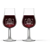 Royal Leerdam Portweinglas mit Gravur - 2 Stück
