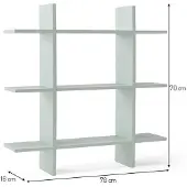 Kids Concept - Wall Shelf with 3 Levels - Light Green (1000439)