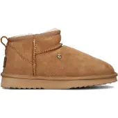 Warmbat Durack Enkellaarsjes Plat - Cognac - Maat 44