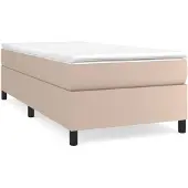 vidaXL Boxspringbettgestell Cappuccino-Braun 80x200 cm Kunstleder