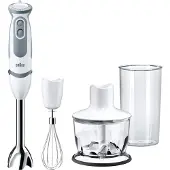 Braun MQ 5235 WH, Kochmixer, 0,5 l, 1,2 m, 1000 W, Grau, Weiß