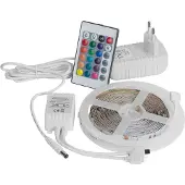 Beliani LED-Streifen Bunt 16 Farben RGB 5 m mit Fernbedienung Selbstklebend Wassserdicht IP20 KIKORI