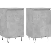 vidaXL Sideboards 2 Stk. Betongrau 40x35x70 cm Holzwerkstoff