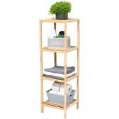 Alpina Badablage 4-lagig - Badmöbel - 32x33x108,5cm - Bambus