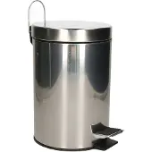 Koopman Pedaalemmer RVS - Mülleimer 3 Liter silber mit Inneneimer