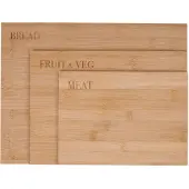 Alpina Schneidebretter Holz - 3er Set - verschiedene Größen - Bambus