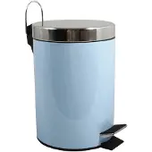 MSV Treteimer fur Bad/Toilette - pastellblau - 3 Liter - 17 x 25 cm