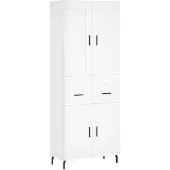 vidaXL Highboard Weiß 69,5x34x180 cm Holzwerkstoff