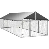 vidaXL Outdoor-Hundezwinger mit Dach 600x200x150 cm