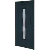 vidaXL Haustür Anthrazit 98x208 cm PVC