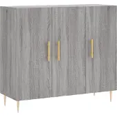 vidaXL Sideboard Grau Sonoma 90x34x80 cm Holzwerkstoff