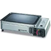 Kemper tragbarer Grill "Plancha" im Koffer - tragbarer Gasgrill ohne Gasflasche