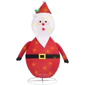 vidaXL Weihnachtsdeko Weihnachtsmann LED Luxus-Gewebe 60 cm