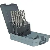 Tivoly HSS-Bohrer mit kurzer zylindrischer Schleifscheibe - 19-teiliges Set - 11451970015