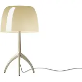 Foscarini Lumiere Piccola Tavolo Tischleuchte - Schwarzchrom - Schirm Warmweiß-Ja