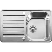 BLANCO Lantos 45 S-IF Compact, Schrankwaschbecken, Rechteckig, Edelstahl, Edelstahl, 1 Becken, Gebürstet