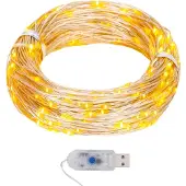vidaXL LED-Lichterdraht 40 m 400 LED Warmweiß 8 Funktionen