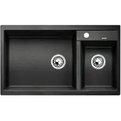 BLANCO METRA 9, Aufsatzwanne, Rechteckig, Silber, 2 Becken, 525 x 430 mm, 19 cm